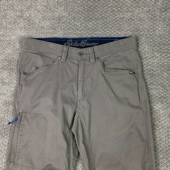Eddie Bauer Rappel Canvas Pants Men's 34 x 32 Gray First Ascent Hiking Outdoor - Picture 2 of 16